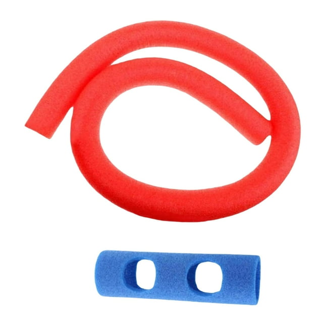 Flotador de fideos de piscina flexible y grueso para niños y adultos, juguete acuático, fideos de natación con Rojo