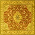 thumbnail image 1 of Ahgly Company Machine Washable Indoor Square Persian Yellow Traditional Area Rugs, 5' Square, 1 of 4