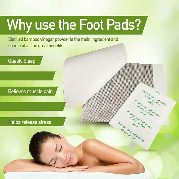 POINTERTECK Natural Cleansing Foot Pads Detox Foot Pads (100pcs) for Foot Care Sleeping & Anti-Stress Relief - 100 Pads