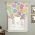 thumbnail image 2 of Easter Eggs Balloon Curtains for Windows, Bedroom Curtains 54 Inch Length, Spring Colorful Pastoral Love Beige Tie Up Curtains Panels Thermal Insulated Bathroom Curtains Window 42"x54", 2 of 8