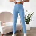 thumbnail image 2 of Tqcoqu Women's High Waist Stretch Skinny Pants,Solid Slim Fit Casual Ankle Length Button Closure Trousers for Workout Yoga, 2 of 7