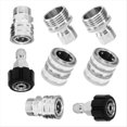 thumbnail image 1 of Kit de Adaptadores para Lavadora una Presión de 8 Piezas, Juego de Conexión Rápida de Acero Inoxidable, Kit de Desconexión Rápida M22 de 14 mm una 3/8 Pulgadas, 1 of 6