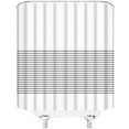 thumbnail image 3 of Striped Shower Curtain Black and White Stripes Modern Simple Boho Fabric Bathroom Curtains Decor Set with Hook(72" Wx84 H), 3 of 4