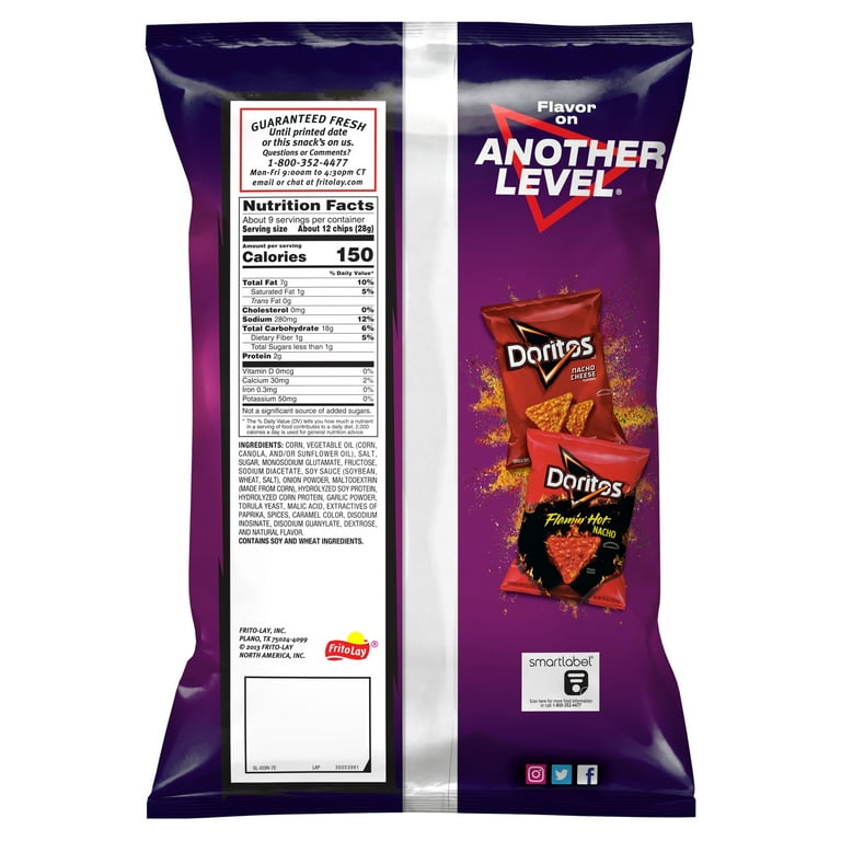Doritos Spicy Sweet Chili Nutrition Facts