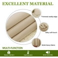 thumbnail image 3 of Amay Blackout Double Pinch Pleated Curtains Panel Beige Solid, 100 Inch Wide by 72 Inch Long- 1Panel, 3 of 6