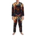 thumbnail image 3 of Hirioo Prairie Meditating Raccoon for Men's Pajama Sets 2 Piece Pjs Men's Long-Sleeved Pajama Set Button Down Sleepwear,S-XXL-Medium, 3 of 7