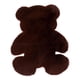 thumbnail image 1 of Alfombra suave, tipo peluda con forma de oso, ideal para decorar el suelo o el sofá del dormitorio. Café 60x80cm, 1 of 9