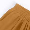 thumbnail image 6 of Cotton Linen Shorts for Women Loose Fit Knee Length Bermuda Shorts Casual Wide Leg Elastic Waist Workout Shorts, 6 of 8