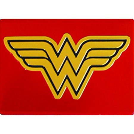 WONDER WOMAN Logo on Red, Officially Licensed DC Comics Originals, 2.5