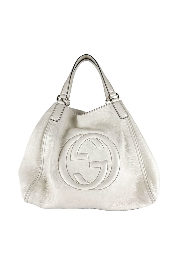 Pre-Owned Gucci Soho Leather Ivory Handbag for Women, 282309 z8402 (Good)