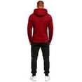 thumbnail image 5 of Men's Hoodie and Sweatpants Set 2 Piece Track Suit Fall Winter Casual Outfit with Hooded Sweatshirt and Jogger Pants With multiple pockets Red L, 5 of 5