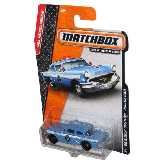 Matchbox MBX Heroic Rescue (2013) '56 Buick Century Police Blue Car 76/120