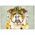 thumbnail image 1 of Metal Light Switch Plate Cover Cute English Bulldog Green Fedora Outfit DOG013, 1 of 1