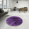 thumbnail image 4 of Ahgly Company Machine Washable Indoor Rectangle Transitional Purple Iris Purple Area Rugs, 6' x 9', 4 of 7