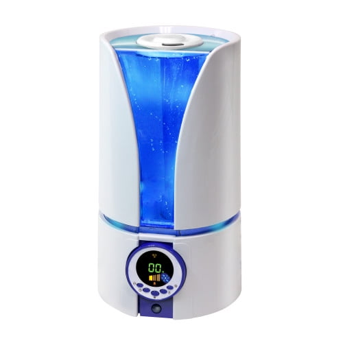 Comfort Zone Whisper-Quiet Cool Mist Digital Ultrasonic Humidifier ...