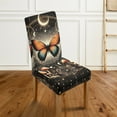 thumbnail image 3 of Xoenoiee Butterfly Mushroom Moon Star Print Dining Room Chair Covers Slipcovers Stretch Removable Washable Kitchen Parsons Chair Covers Protector for Dining Room, Hotel, Ceremony, 1 Pack, 3 of 7
