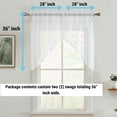 thumbnail image 2 of THD Bella Floral Rod Pocket Lace Short Cafe Swags for Small Windows - 28 x 36 Inch Length (White Swags, Set of 2), 2 of 6