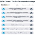 thumbnail image 2 of StarTech 6in (15cm) CAT6 Ethernet Cable - LSZH (Low Smoke Zero Halogen) - 10 Gigabit 650MHz 100W PoE RJ45 UTP, 2 of 5