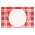 thumbnail image 2 of Ryvnso Placemats Set of 4 Red Tartan Checkered Dining Mats Heat-Resistant Non-Slip Washable Table Mat, 2 of 8
