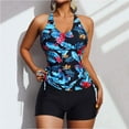 thumbnail image 2 of Edvintorg Tummy Control Swimsuits for Women Floral Print Tank Top with Boyshorts Womens Tankini Swimsuits Athletic Two Piece Bathing Suits, 2 of 4