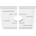 thumbnail image 2 of 12"OD x 3"ID x 4"C x 1"P Knox Architectural Grade PVC Contemporary Ceiling Medallion, Two Piece, 2 of 11
