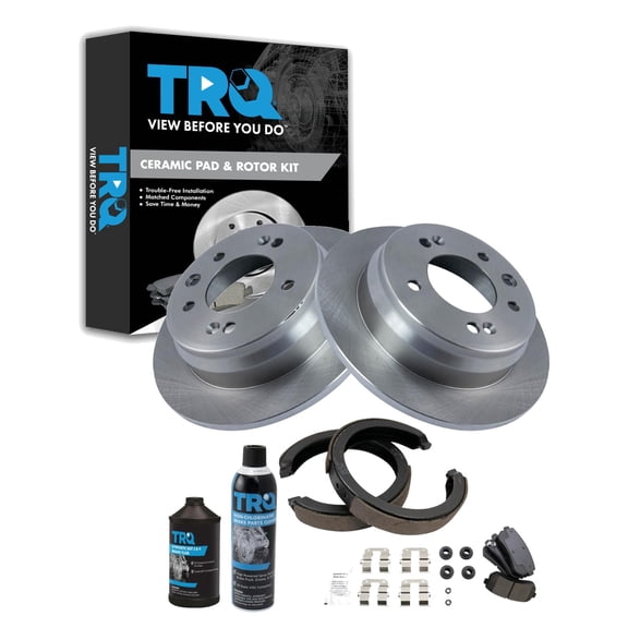 TRQ Rear Brake Pad & Rotor Kit BKA34838 Fits Select 2011-2016 Kia Sportage