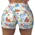 thumbnail image 2 of Picia Summer Stamp Printed Workout Shorts for Women Seamless Scrunch Butt Lifting High Waisted Yoga Gym Booty Running Moisture-wicking Short Pants-Medium, 2 of 9