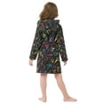 thumbnail image 7 of FORMRS Niños Bathrobe Unisex Hooded Robe Soft Plush Pajamas Sleepwear, Size 4-6T, Black Neon Lightning, 7 of 7
