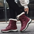 thumbnail image 6 of Gyexs Snow Boots for Men Size 13, Winter Shoes Women Size 9, Orthotic Technology, Pull-On, Rain, Aluminum Toe, Winter Clothes, Wine, Size 7, 6 of 6