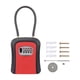 thumbnail image 2 of Caja de seguridad con llave, portátil, con grillete de cable de acero, resistente al agua, para el hogar Rojo, 2 of 9