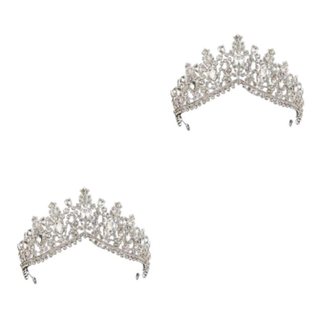 maskred Shining Wedding Tiaras Wide Application And Beautiful Creating Memorable Moments silver 2Set