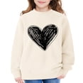 thumbnail image 5 of KAUOD Teen Girls Oversized Pullover Sweatshirts Cute Heart Graphic Crew Neck Sweatshirts Kids Cotton Loose Long Sleeve Sweater, 5 of 7