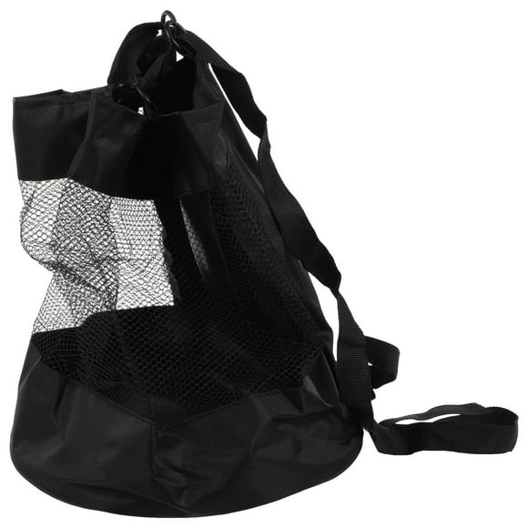 YSNOOWE Ball Net Bag Black Cotton Linen Design for Gyms and Recreation 1Set