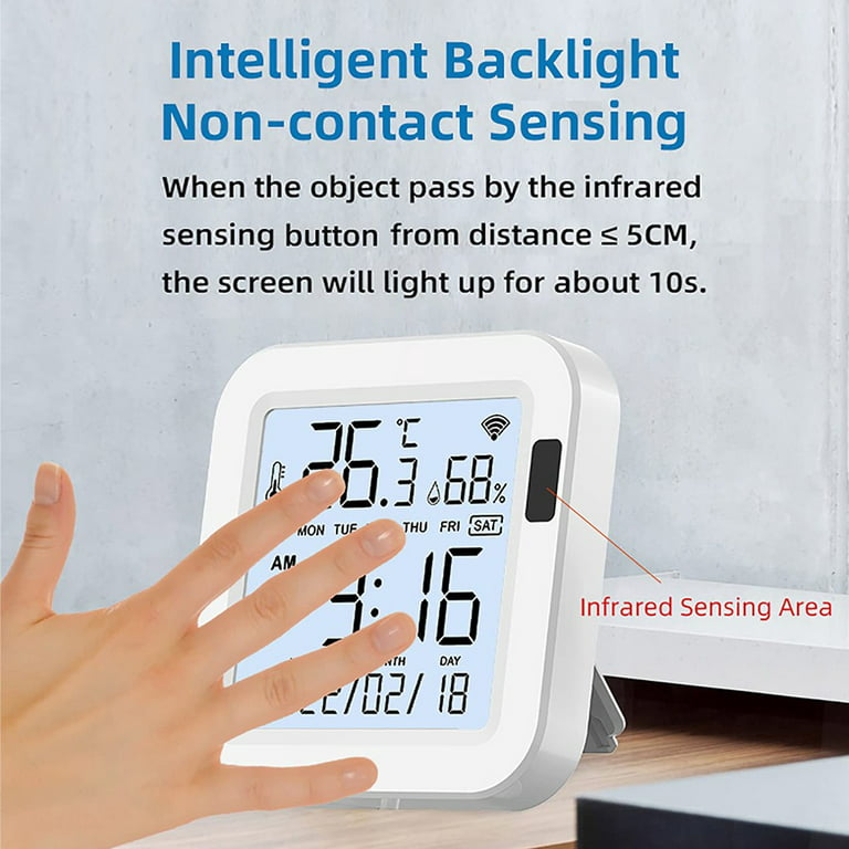 Backlight Digital Type-c Temperature and Humidity Smart Bluetooth
