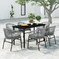 thumbnail image 1 of vidaXL 7 Piece Garden Dining Set Grey, 1 of 4