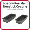 thumbnail image 3 of GoodCook Set of 2 Extra Large 13'' x 5'' Nonstick Steel Bread Loaf Pans, Cakes, Dishwasher Safe, Gray, 3 of 6