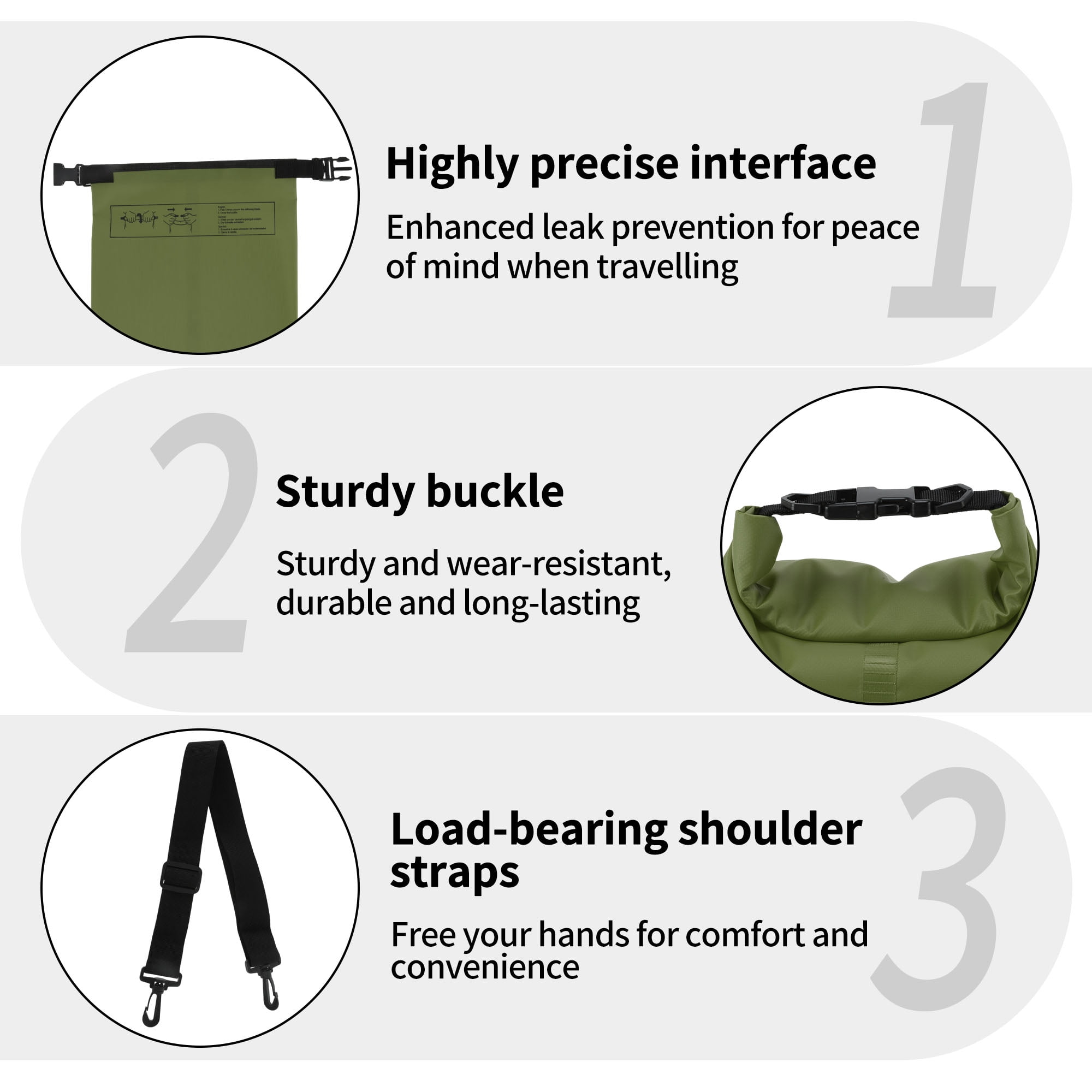 Unique Bargains Durable Waterproof Dry Bag Deep Green