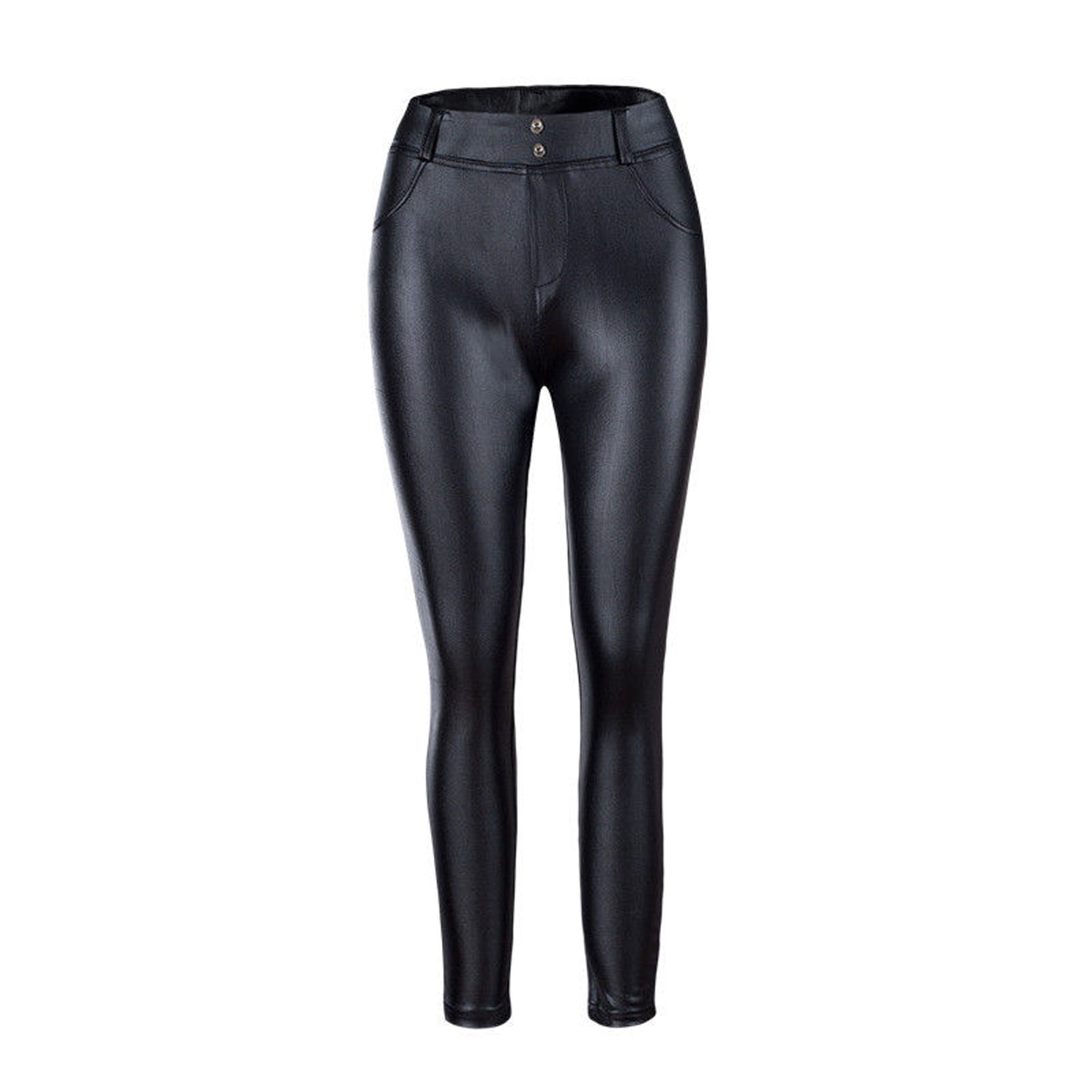 pu leather trousers