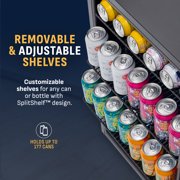 Newair 177 Can Beverage Refrigerator, Built In Mini Fridge in Stainless Steel
