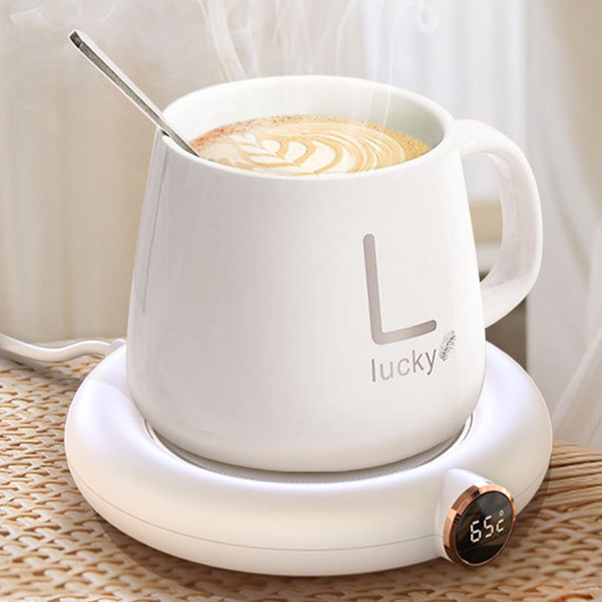 JTWEB Cup Warmer 3 Setting Coffee Cup Mug Warmer 10W 5V2A USB Heating Warm  Cup Mat for Tea Milk Coffee 