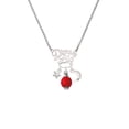 thumbnail image 2 of Delight Jewelry Silvertone Red Chinese Lantern with Clear Crystal Silvertone Dream Big Pendant Necklace, 25", 2 of 4