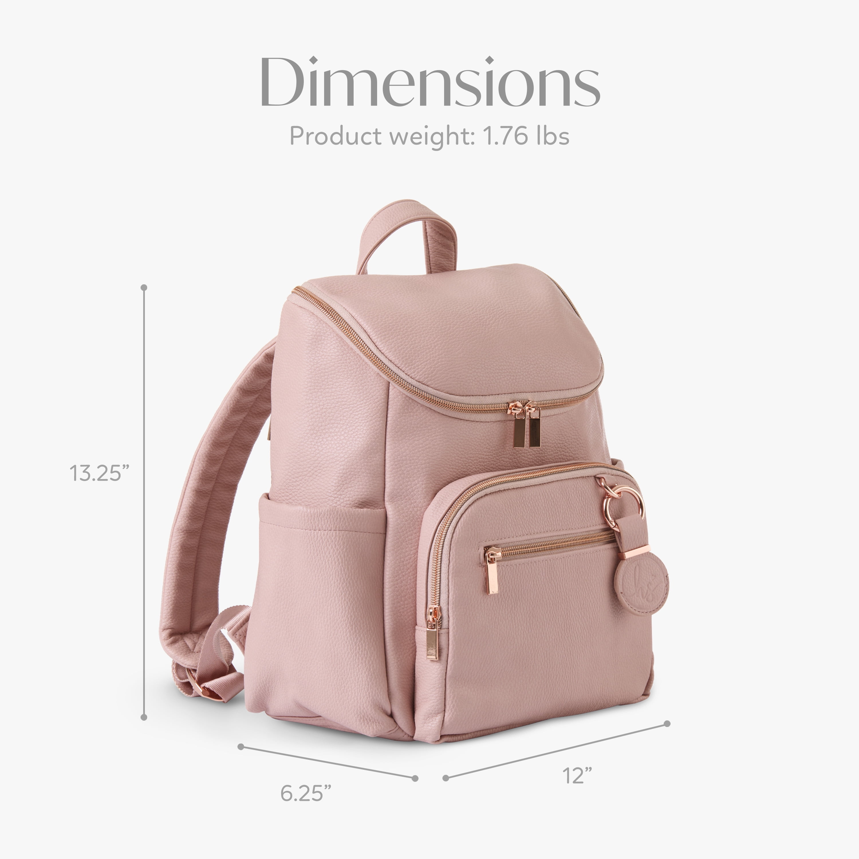 Hannah & Sophia Ready to Roam Diaper Bag Set, Rose Pink