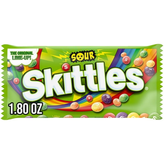 Skittles Sour Candy Full Size Pack - 1.8 oz - Pack of 2