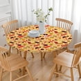 thumbnail image 3 of Colorful Mushroom Round Fitted Tablecloth with Elastic Edge,Dining Table Cover Waterproof,Outdoor Round Tablecloth for Camping,Dining,Indoor and Outdoor, 3 of 7