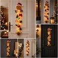 thumbnail image 3 of LOWLHOME Glowing Christmas Door Hanger, Warm LED Lighted Holiday Door Decor with Festive Christmas Design, Cloth Hanging Decoration for Front Door Entryway Porch and Wall, 47.2 in, 3 of 5