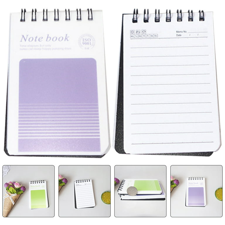 2pcs Aesthetic Pocket Notebooks Spiral Binding Notepads Mini Note Pads for Work School, Size: 10.5x7cm