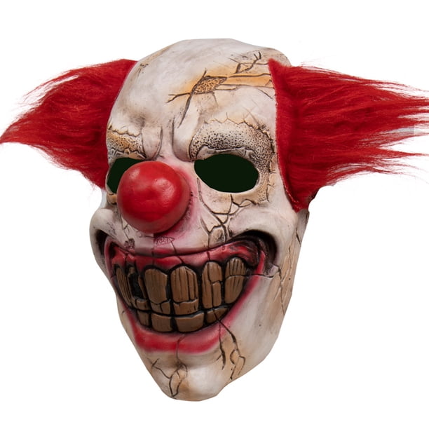Máscara de cosplay con nariz roja de payaso de látex para fiesta de Halloween