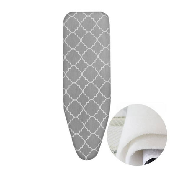 AUQ Ironing Board Cover,Silver-Infused Heat-Resistant Ironing Board Cover and Pad,Moisture-Wicking Cotton Ironing Mat