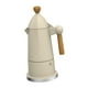 thumbnail image 5 of Cafetera italiana Moka Pot, práctica cafetera con mango de madera, aleación de aluminio, 6 Blanco, 5 of 9