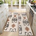 thumbnail image 4 of Kitchen Rugs Sets Of 2,Boho Brown and Black Ethnic Pattern Anti Fatigue Kitchen Mat Rugs Non Slip Washable,Decorative Kitchen Floor Mats for Kitchen,Sink,Laundry,17"X47", 4 of 5